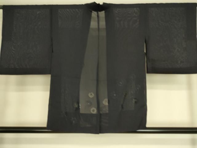 平和屋着物▽羽織 スリーシーズン 春夏秋 塵除け 扇面花紋紗 留