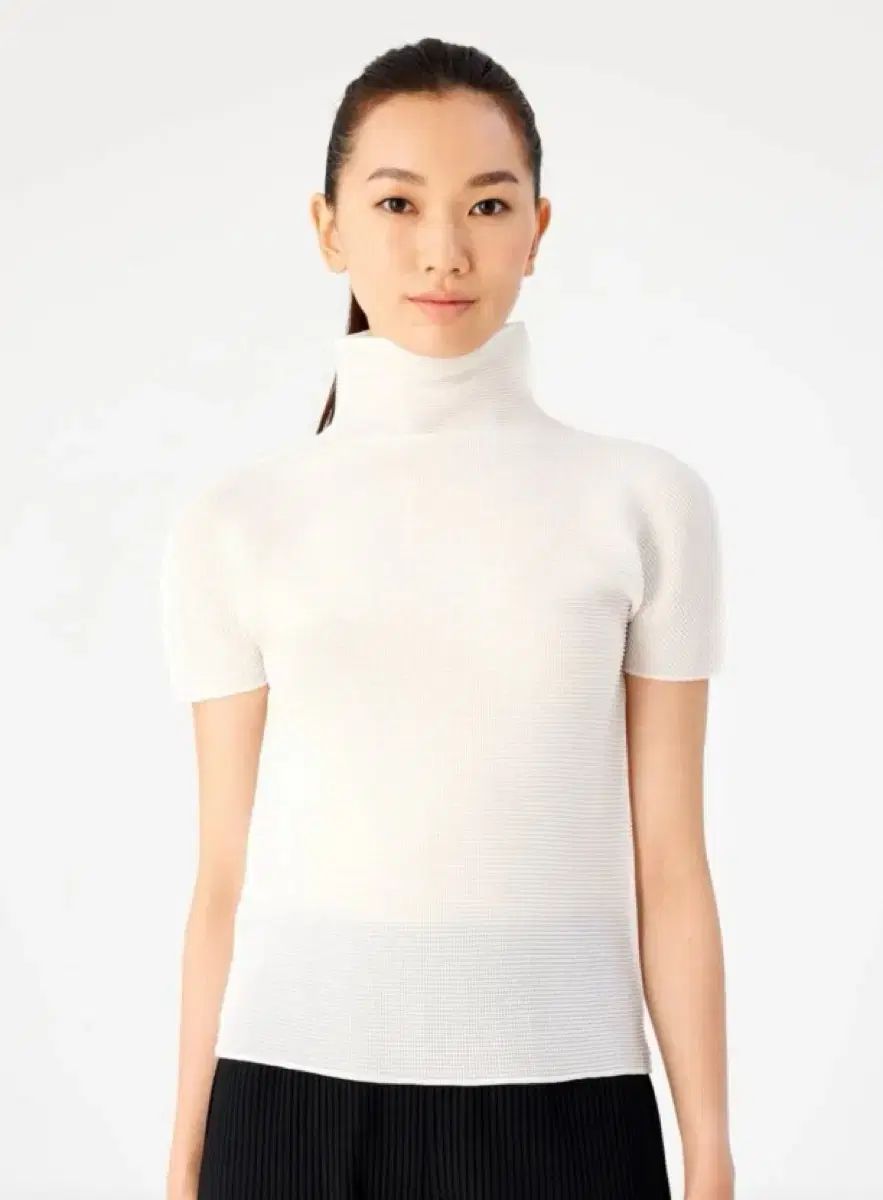 ISSEY MIYAKE イッセイミヤケ ビューティー ストレッチ 半袖T 白