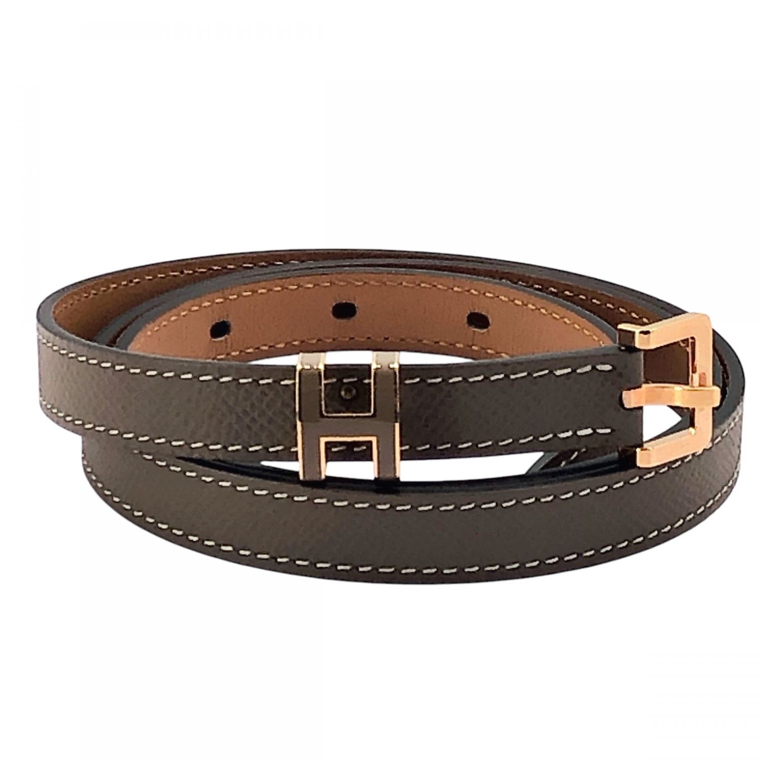 中古】 HERMES エルメス ポップH ベルト 85 エプソン エトゥープ