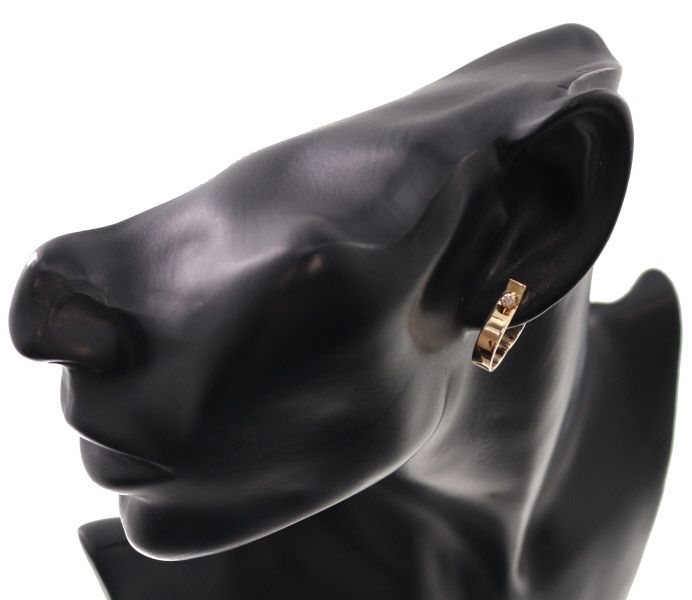 ヒロタカ ピアス ダイヤ ダイヤモンド 0.05ct インダストリア フープ  