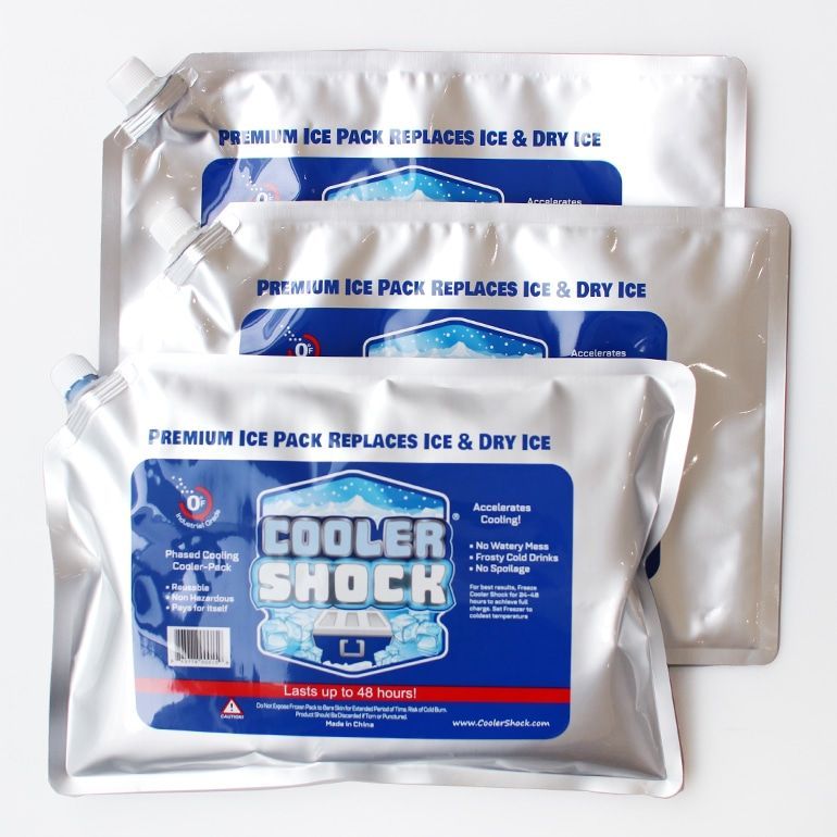 【新品】【1点販売】Cooler Shock【Large・3pcsセット】 [3個セット 保冷剤 アイスパック 保冷力 長時間キープ 長持ち 薄い コンパクト 繰り返し使える お弁当 アウトドア レジャー キャンプ クーラーショック アメリカ]