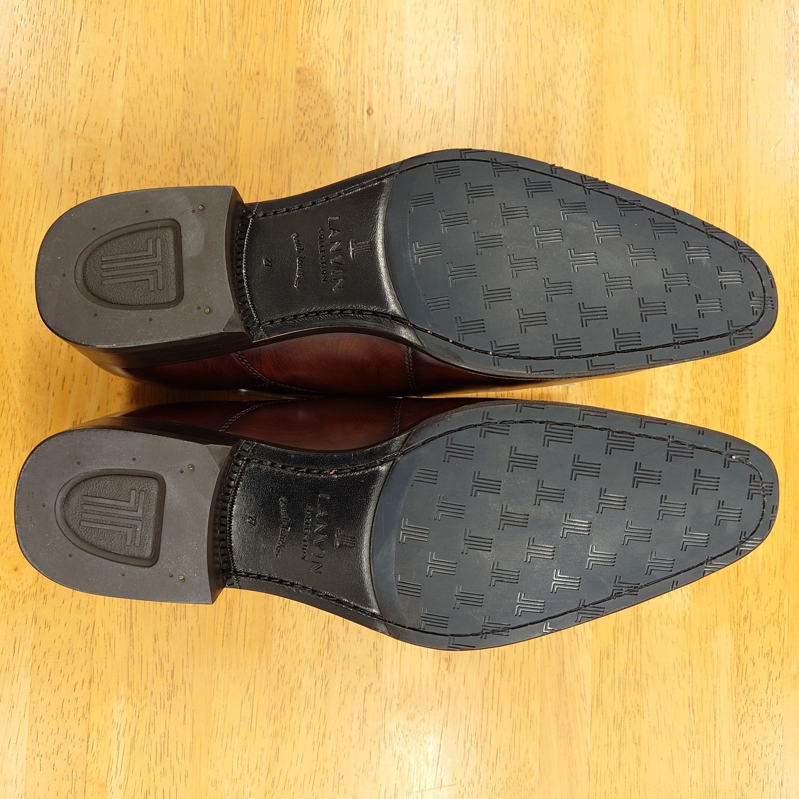 訳あり新品ランバン レザービジネスシューズ 86444 ブラウン