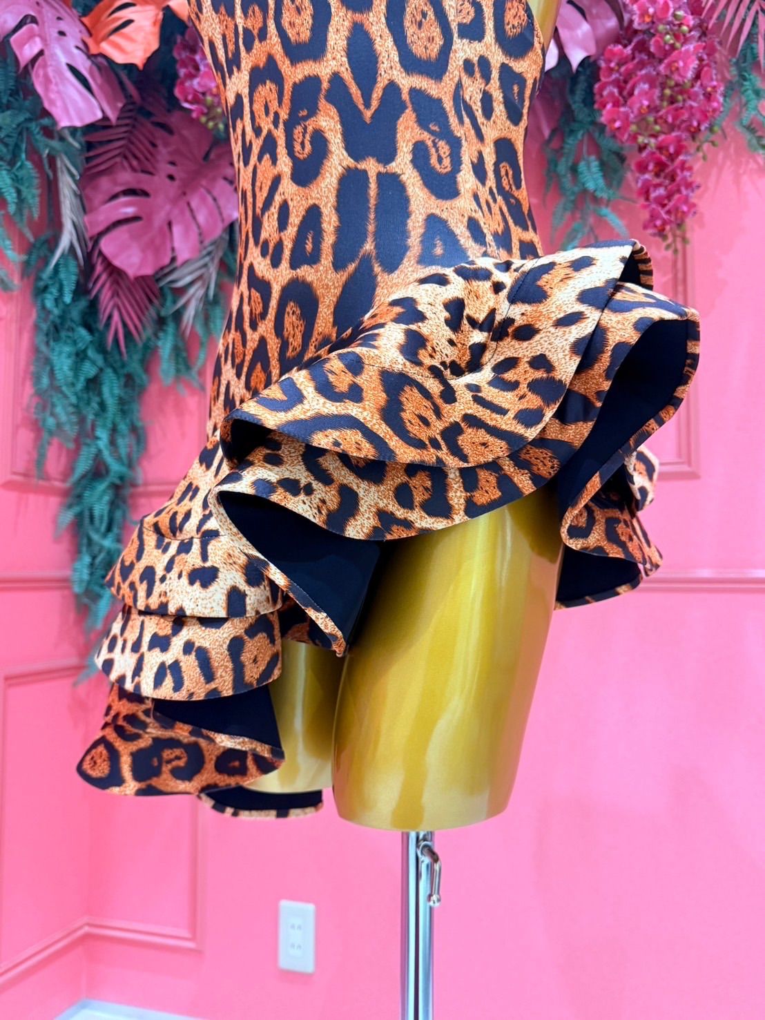 社交ダンス gentil ジャンティ modern アニマル柄 ワンピース