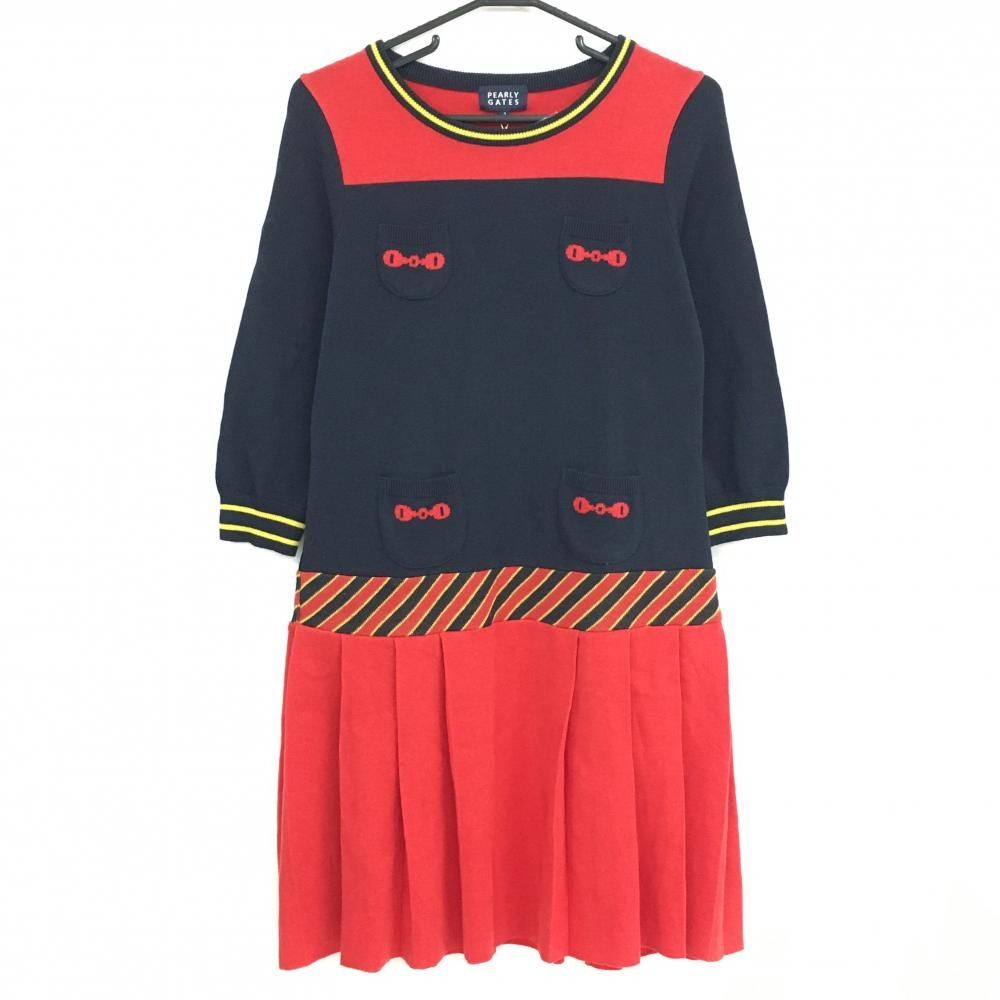 【美品】パーリーゲイツ　ニットワンピース ☆値下げ☆【未使用品】パーリーゲイツ ニットワンピース