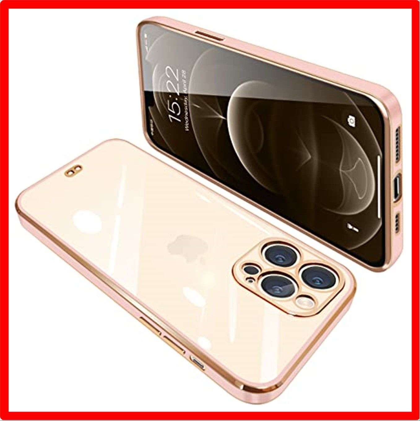 【匿名配送】 iPhone 12 Pro Max_ピンク iPhone12 Pro Max ケース クリア 透明 アイフォン12pro max カバー スマホケ