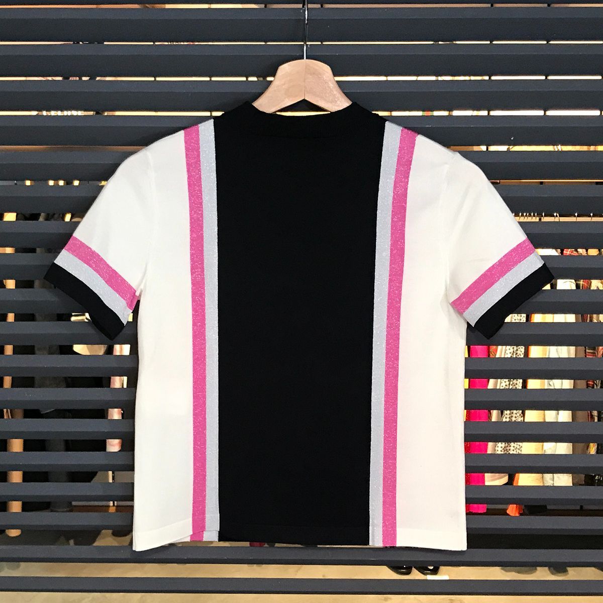 シャネル ココマーク スパンコール 半袖ニット トップス 黒 34 P 75710 14425