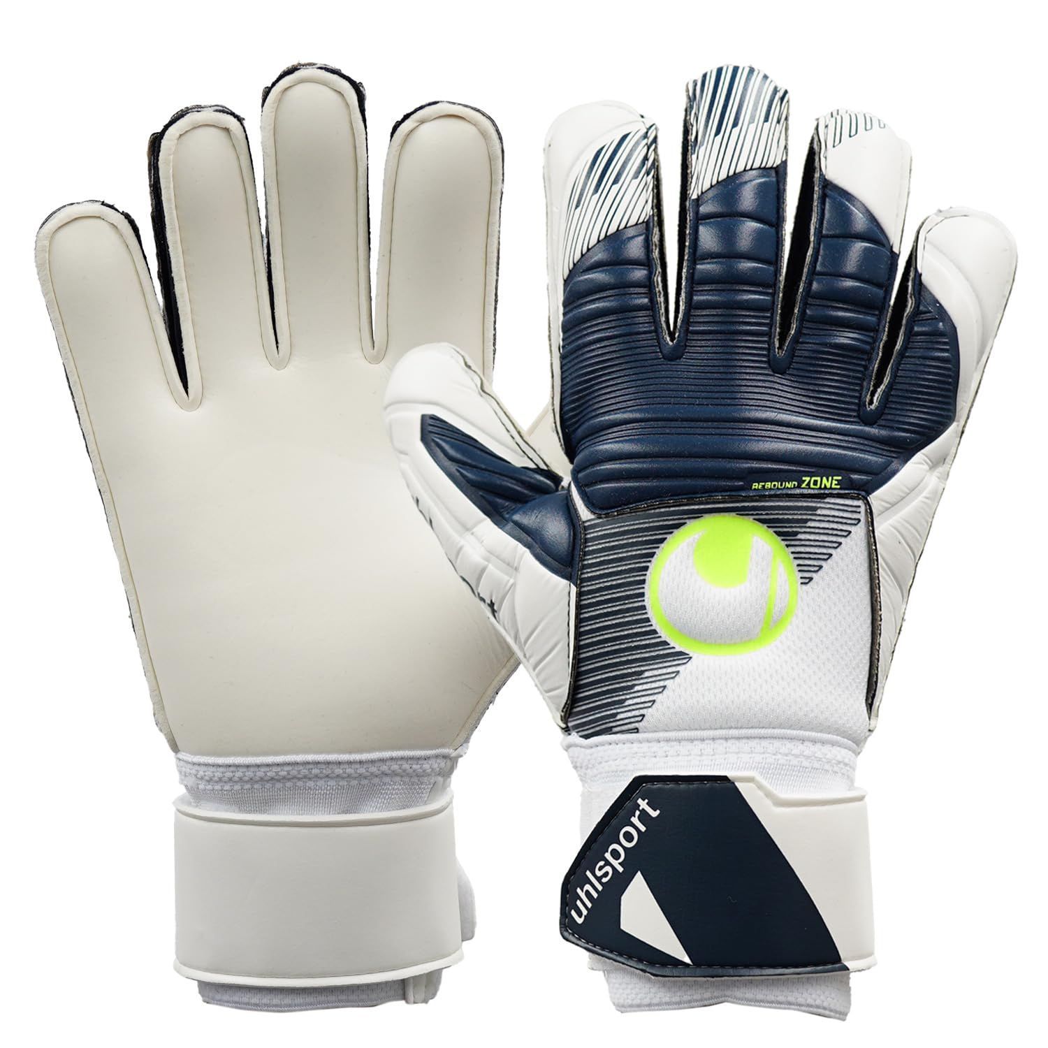Color ホワイトｘネイビーｘフローイエロー_Size 5 uhlsport ウールシュポルト 試合|練習用 サッカー GK キーパーグローブ パワーライン ホライゾン ソフト プロ 1011311 02 5 ホワイトｘネイビーｘフローイエロー