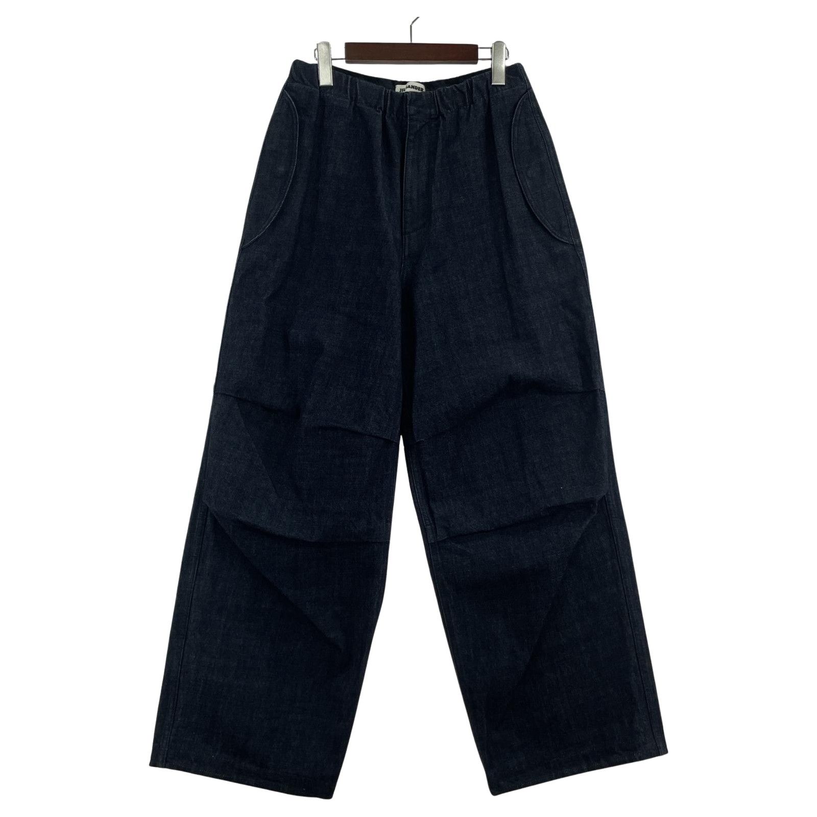 JIL SANDER ドローコード付きイージーパンツ 44 インディゴ