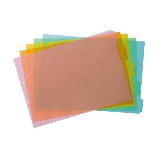 まとめ TANOSEE インデックス PP A4ヨコ 2穴 5山 1パック 2組 ×20セット