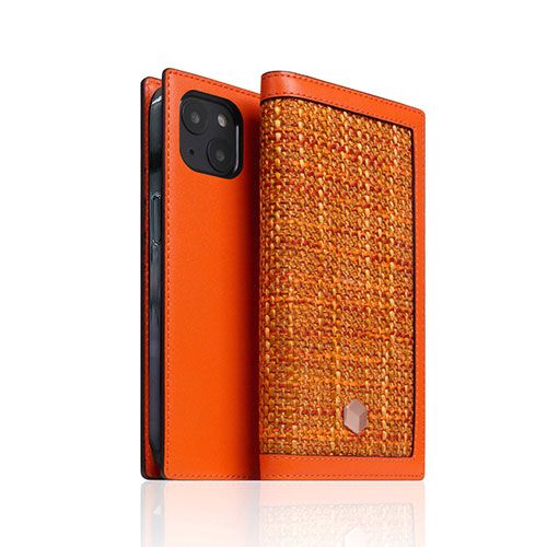 SLG Design Edition Calf Skin Leather Diary for iPhone 14 オレンジ 手帳型 SD24313i14OR SLG Edition iPhone iPhone14Pro スマートフォン・携帯電話 COGURE