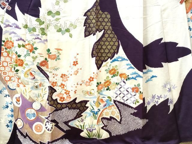 最終価格　正統派　振袖　流水鴛鴦吉祥花文　金彩　逸品 最終価格正統派振袖流水鴛鴦吉祥花文金彩逸品
