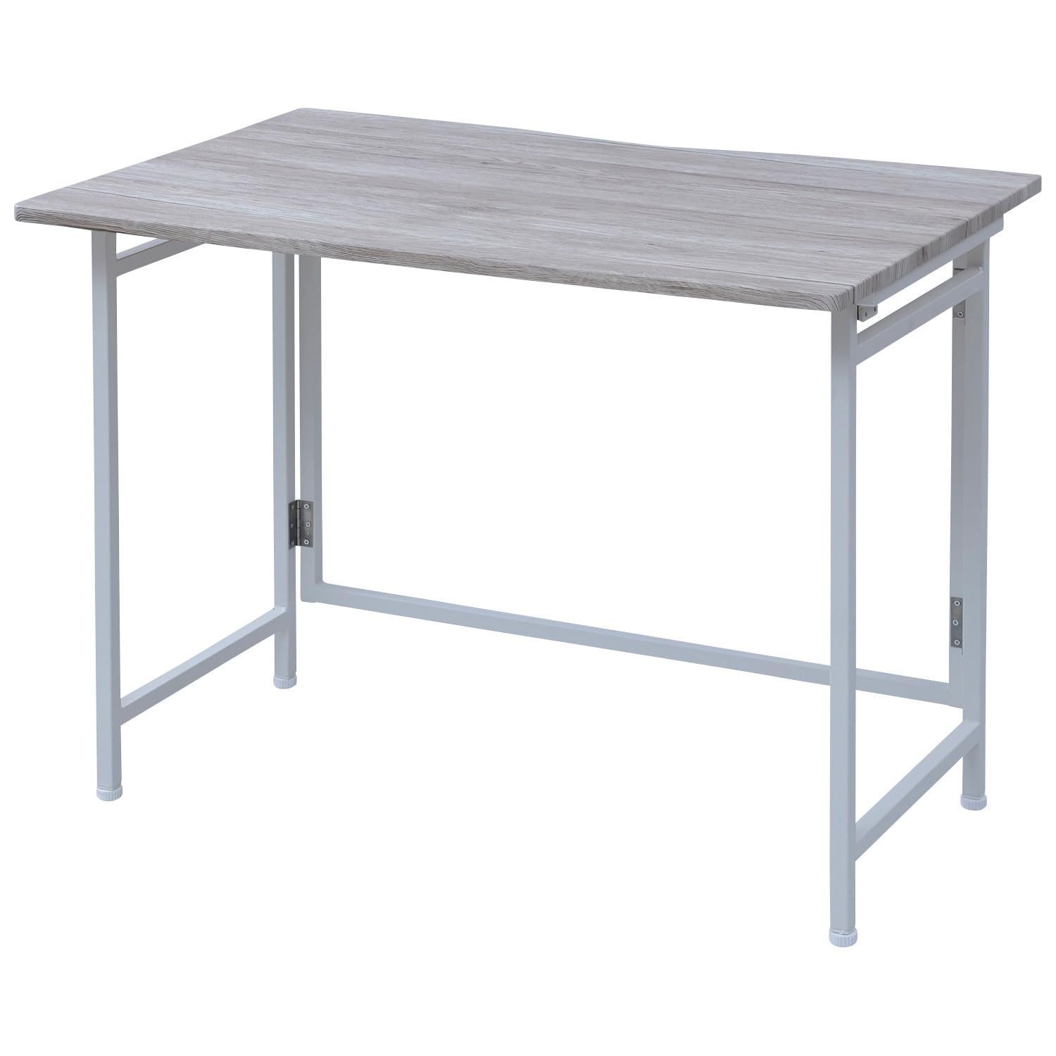 机 PCデスク 幅90×奥行60×高さ70cm アンティークアイボリー ホワイト 完成品 アジャスター付 コンパクト パソコンデスク CPST-9060 AIV SWH 折りたたみ デスク 山善 YAMAZEN