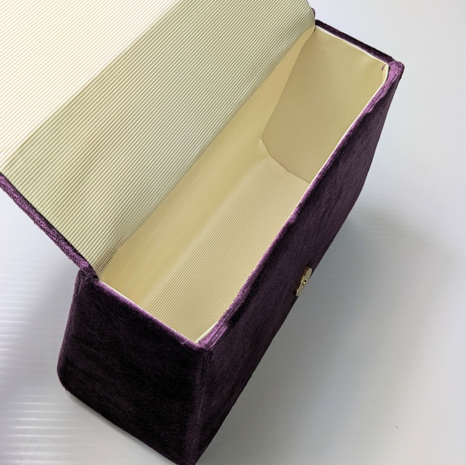 ベロア 3枚芯 草履バッグ セット ニュアンスカラー 紫 パープル w60-2