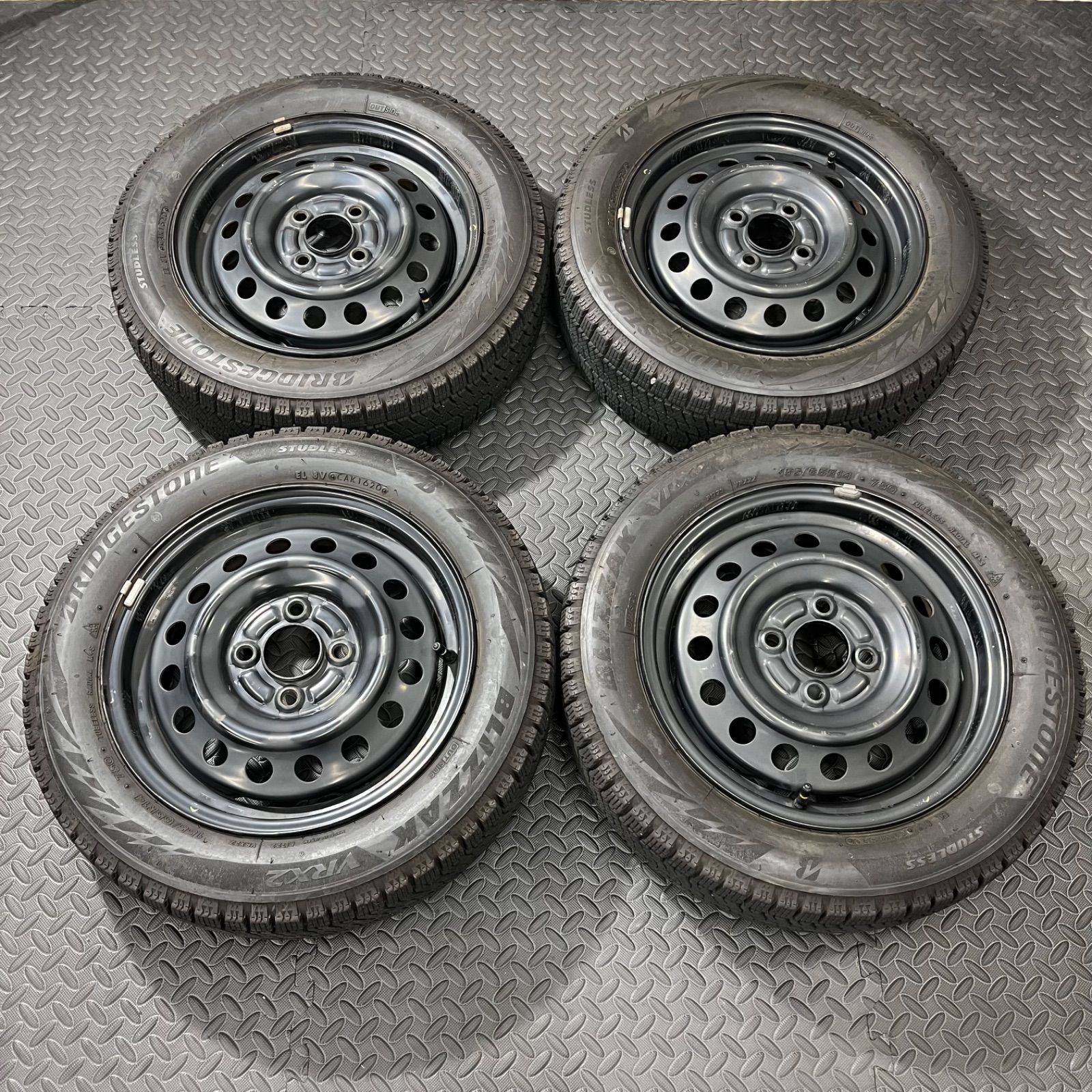 20年 155 65R14 ブリヂストン ブリザックVRX2 スバル ステラ R2 スタッドレスタイヤ 1040M