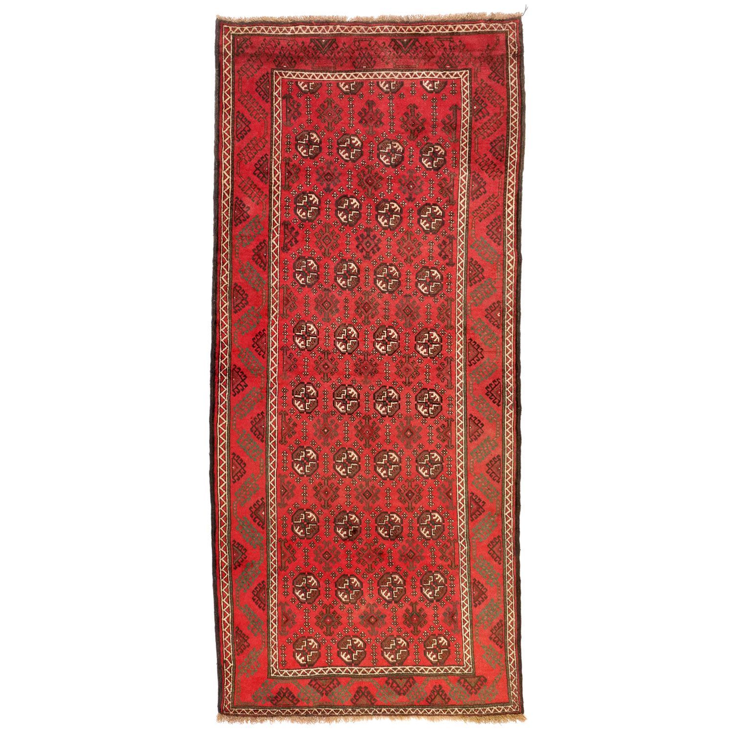 ザーボル 1960年代 2900×1280mm セミアンティーク テケギュル 手織り - carpet-アンティークペルシャ絨毯 ヴィンテージラグ専門店 送料無料