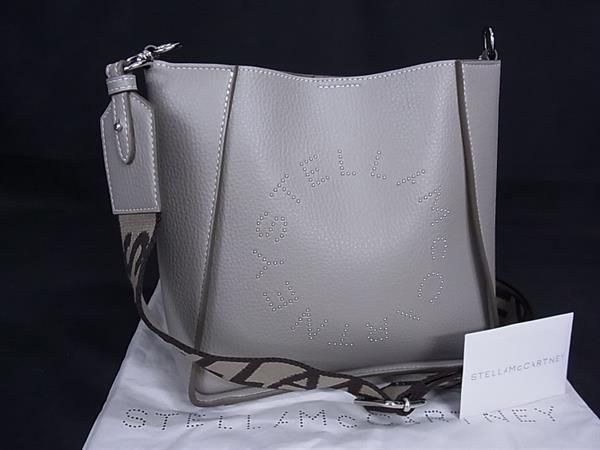 STELLA McCARTNEY ステラ マッカートニー レザー クロスボディ ショルダーバッグ レディース グレー系 FT0559