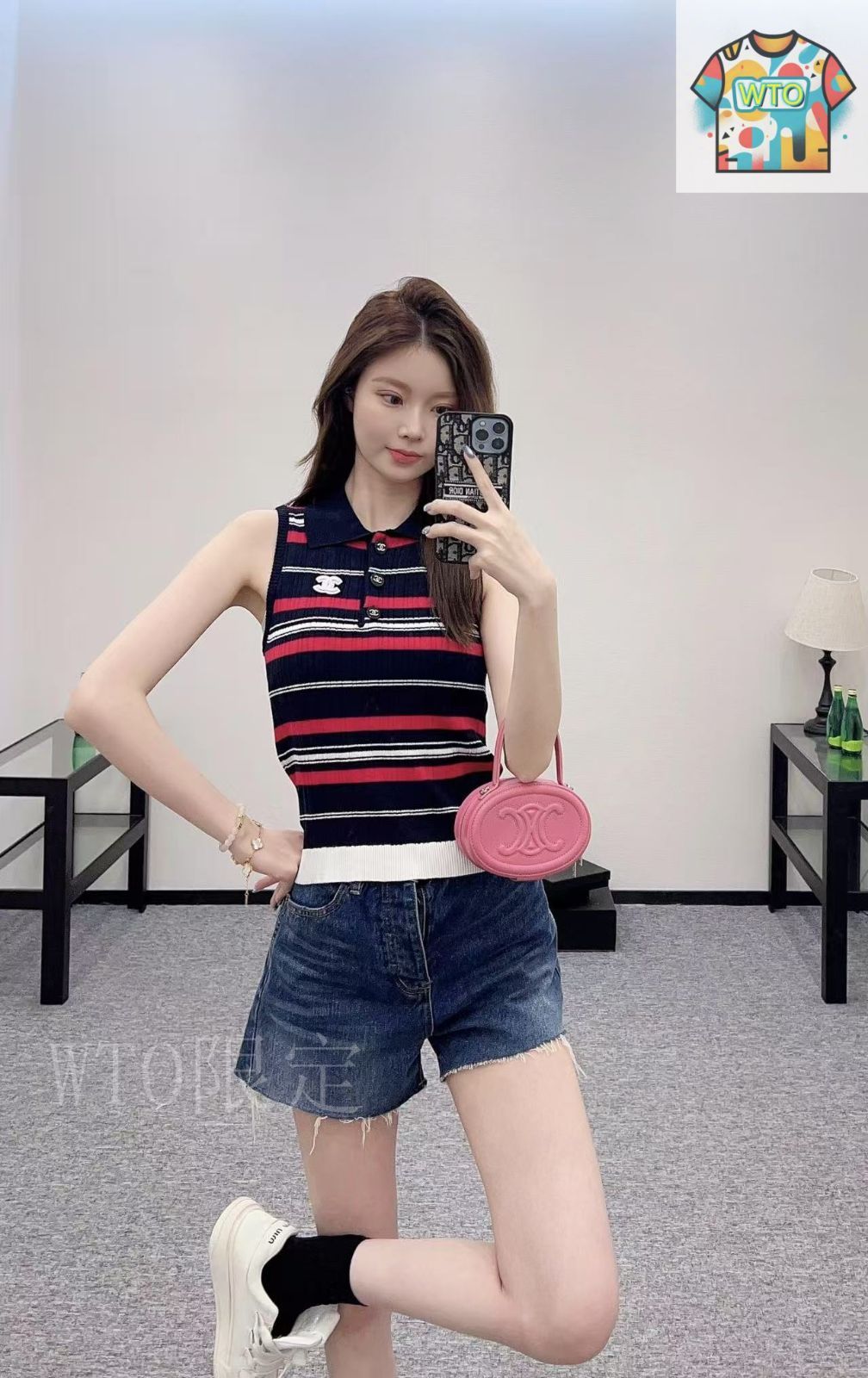 今日特価】Chanel 25 夏季 カラーブロック ニット半袖 - メルカリ