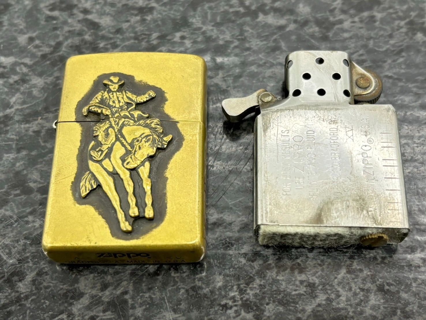 h57371ZIPPOジッポマルボロゴールド金ウエスタン1999年