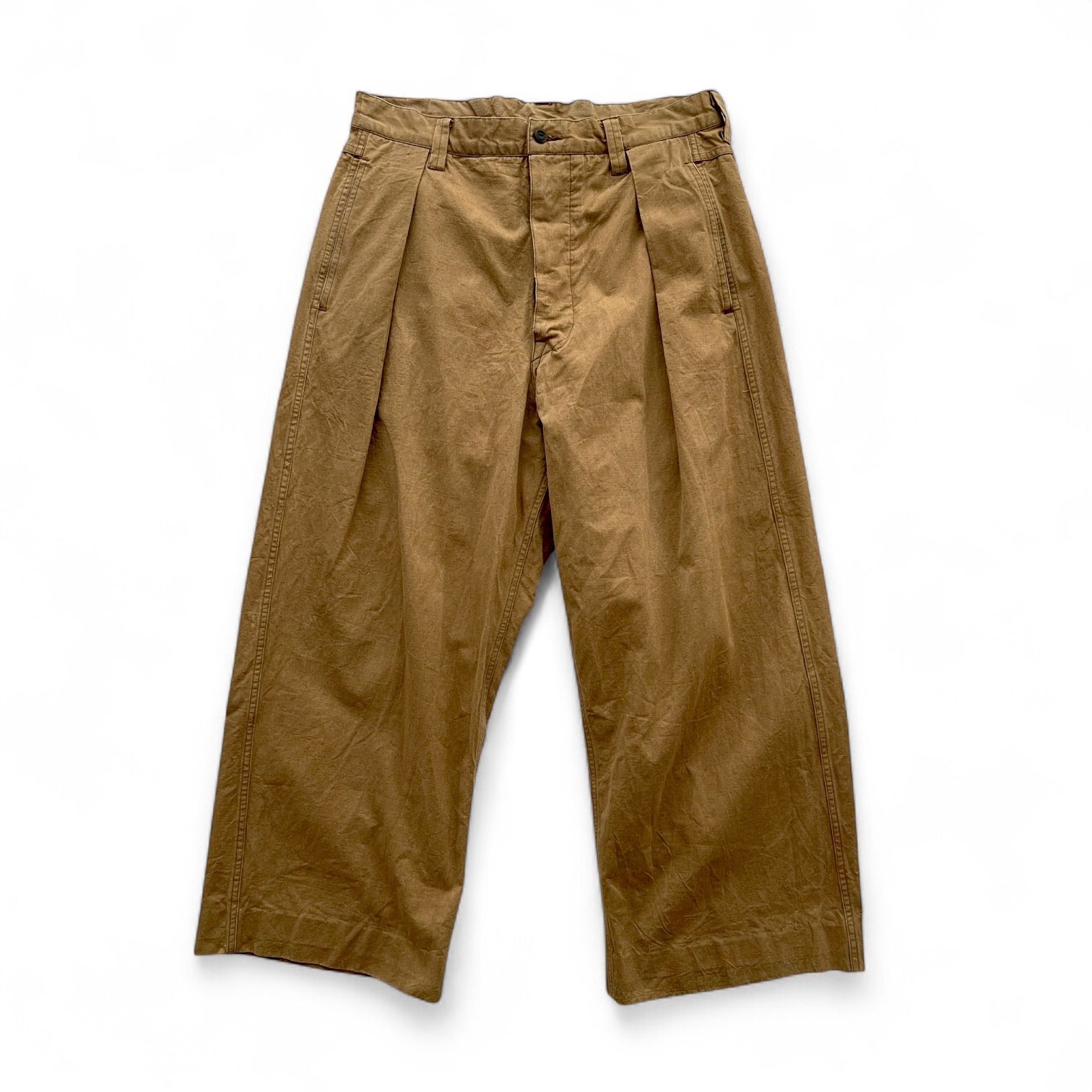 パンツ kaval Button tuck trouser kaval / button tuck trousers “sabi＋kakishibu”(カヴァルの