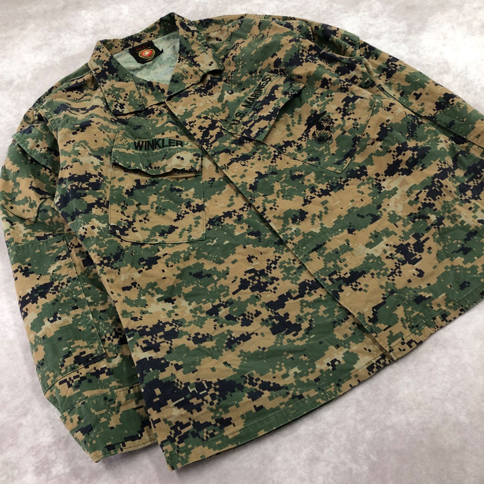 米軍実物 アメリカ軍 U.S.ARMY 2006年製 00s カモフラ 迷彩柄  刺繍 フィールドジャケット ミリタリージャケット
