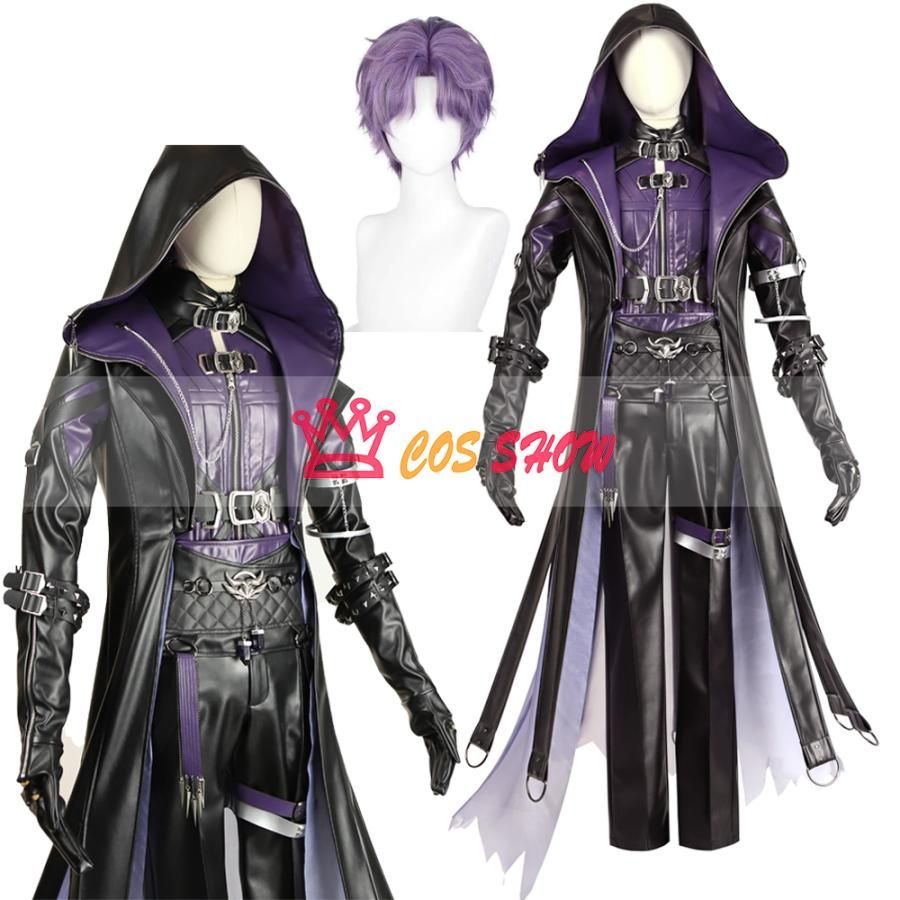 恋と深空 深海の潜行者 ホムラ コスプレ衣装 PUレザー ウィッグ追加 cosplay 仮装 イベント ステージ服 舞台 ハロウィン クリスマス