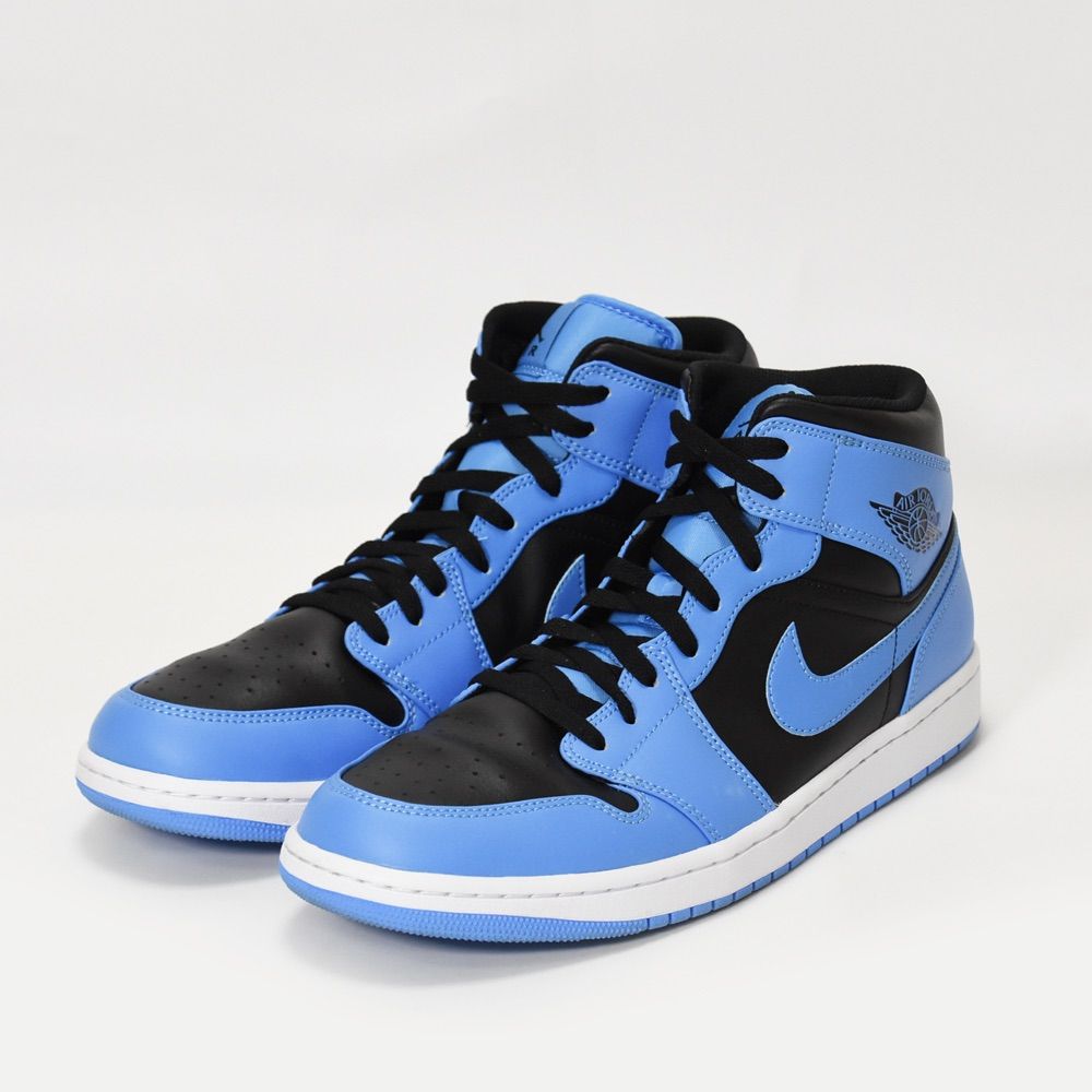 AIR JORDAN 1 MID UNIVERSITY BLUE DQ8426-401 ナイキ エアジョーダン1 ミッド ユニバーシティブルー  ブラック 水色 黒 メンズ 30.0cm