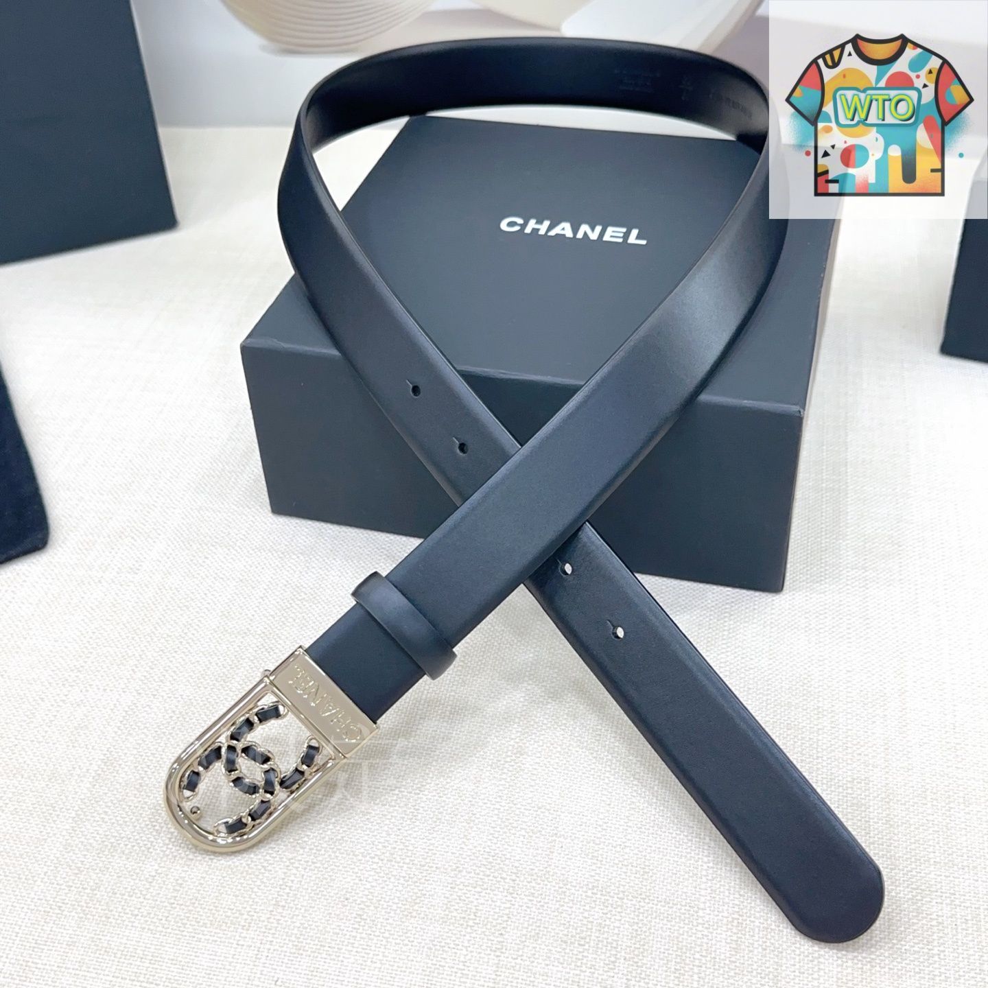値下げしました！CHANEL レザーベルト90センチ　正規品 値下げしました！CHANEL レザーベルト90センチ 正規品
