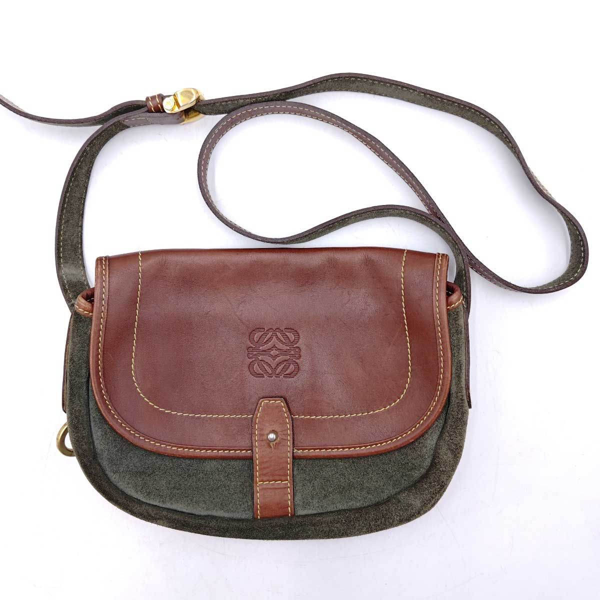 ロエベ LOEWE アナグラム ショルダーバッグ ショルダーバッグ スエード