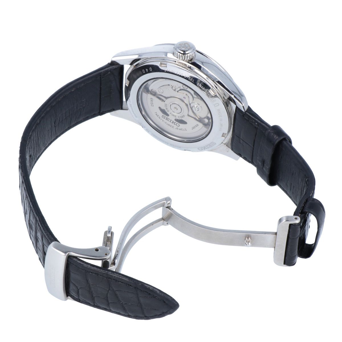 【未使用】SEIKO セイコー プレザージュ デイト 琺瑯文字盤 自動巻き SEIKO】 セイコー プレザージュ デイト SARX049 琺瑯文字盤 白
