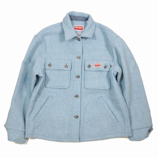 KENZO WOOL OVERSHIRT ウール オーバーシャツ ツイード36 ケンゾー KENZO WOOL OVERSHIRT ウール オーバーシャツ ツイード
