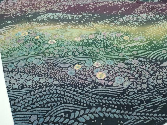 平和屋本店□極上 訪問着 辻が花 絞り 暈し染め 逸品 未使用