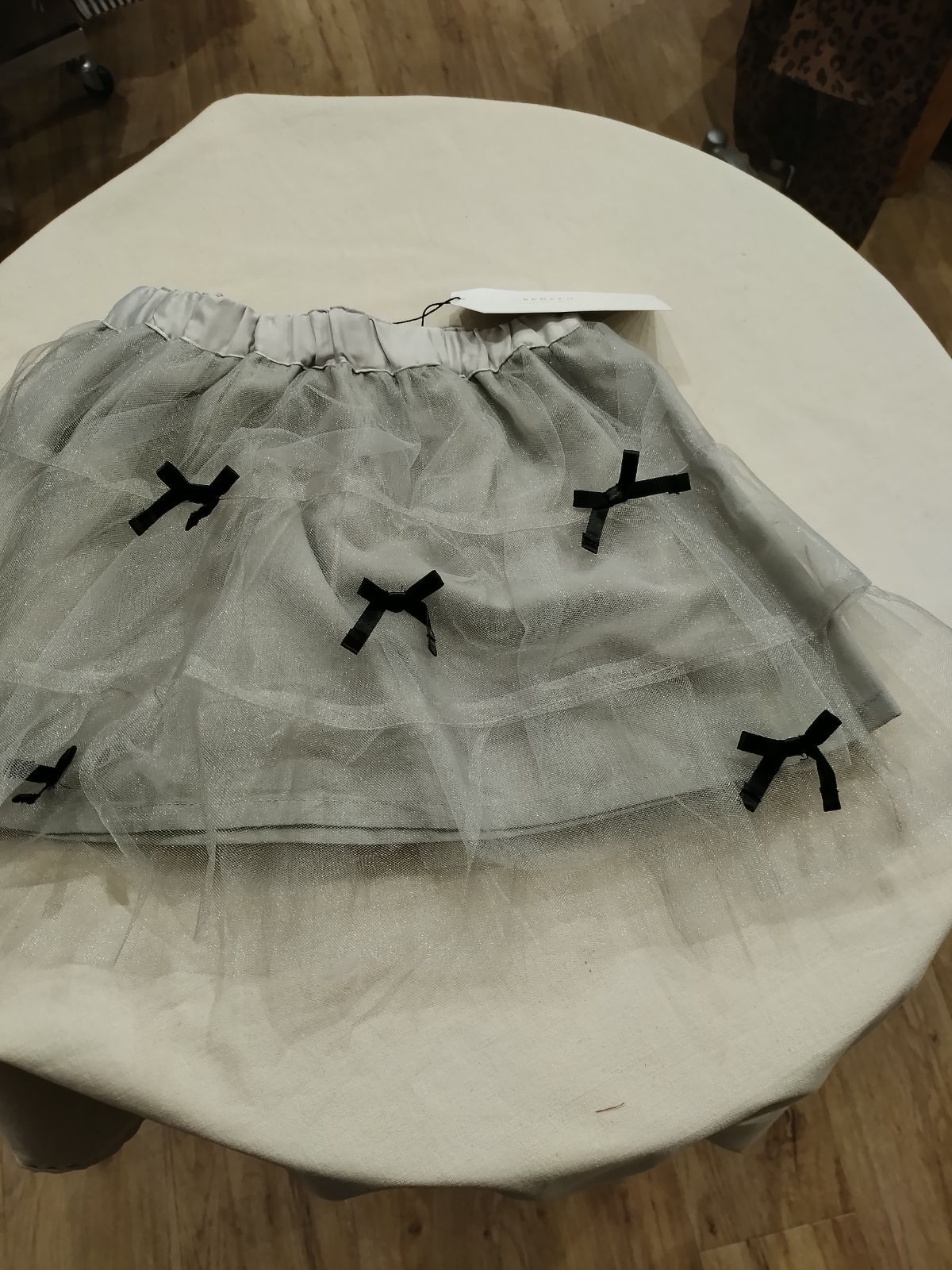 SERAPH ラメチュールリボンスカート　s418035