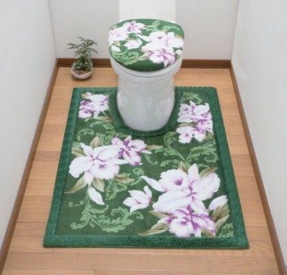  カト 柄 トイレ マット 80✕145 cm 抗菌 消臭加工 トイレ用マット トイレ用品