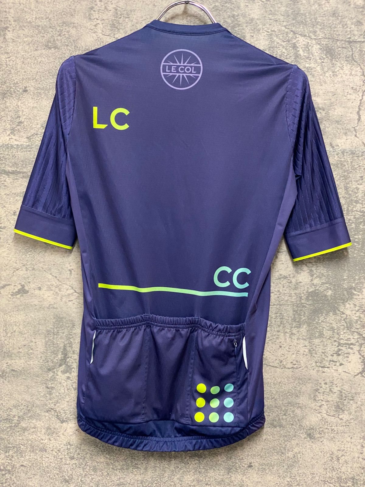 未使用 LE COL ジャージ JD799 ルコル LECOL LC CCクラブ 半袖 サイクルジャージ 青 S ※スレ