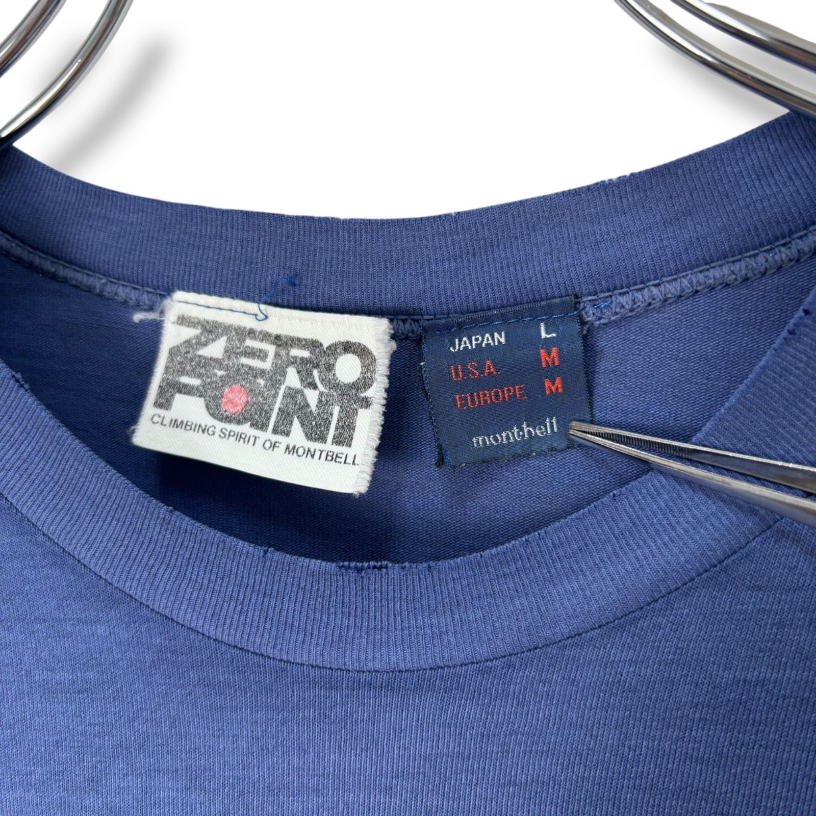 90s montbell ZERO POINT Print T-Shirt Made in JAPAN 【L】 90年代 