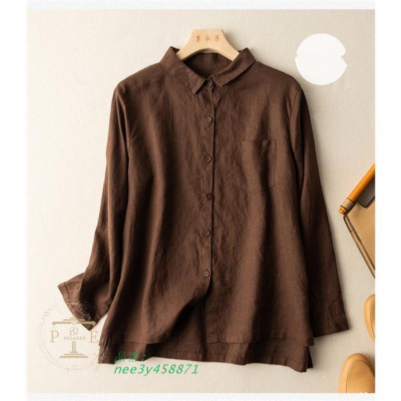 シャツ レディース シャツブラウス ガーゼシャツ 春 夏 秋 長袖 リネンシャツ 綿麻風 ス シンプル オフィス ゆったり 大きいサイズ 40代 シャツ レディース シャツブラウス ガーゼシャツ 春 夏 秋 長袖