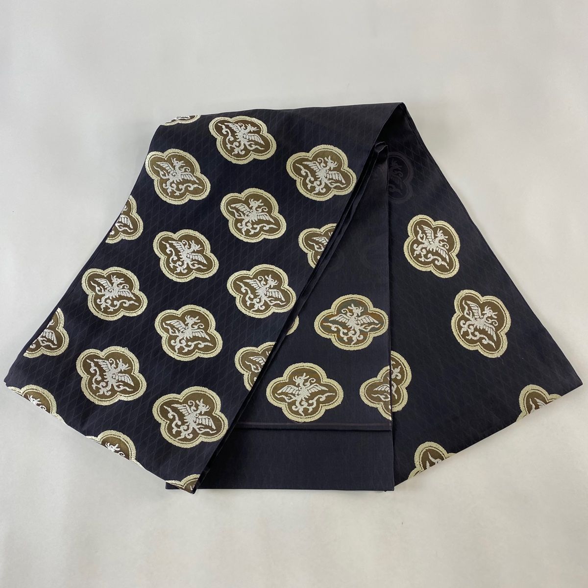 平和屋着物○六通柄袋帯 雲龍 唐織 花菱文 銀糸 正絹 逸品 DAAU5341ps