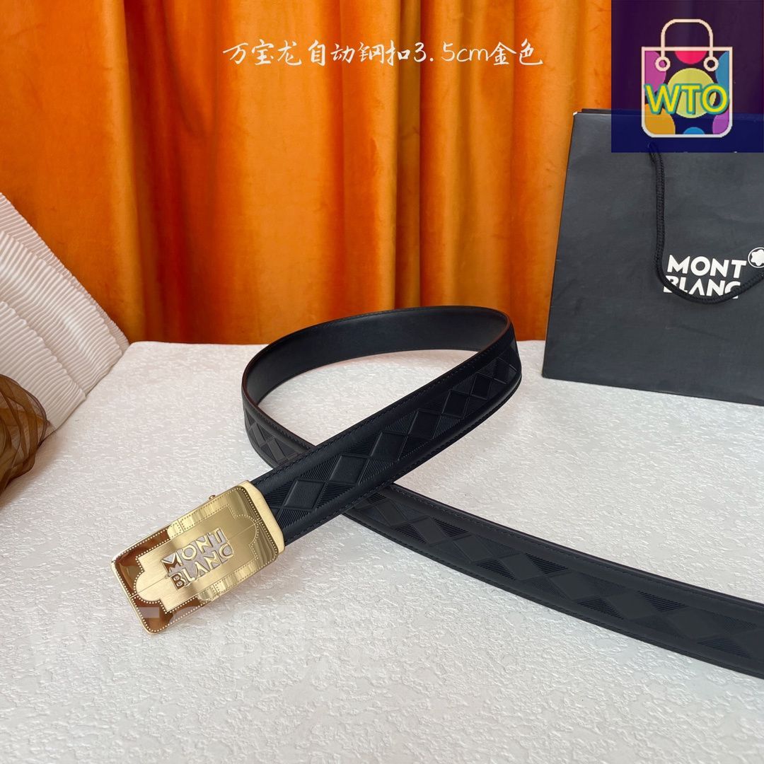 極美品 MONTBLANC モンブラン ベルト レザー シャンパンゴールド 極美品 MONTBLANC モンブラン ベルト レザー シャンパンゴールド