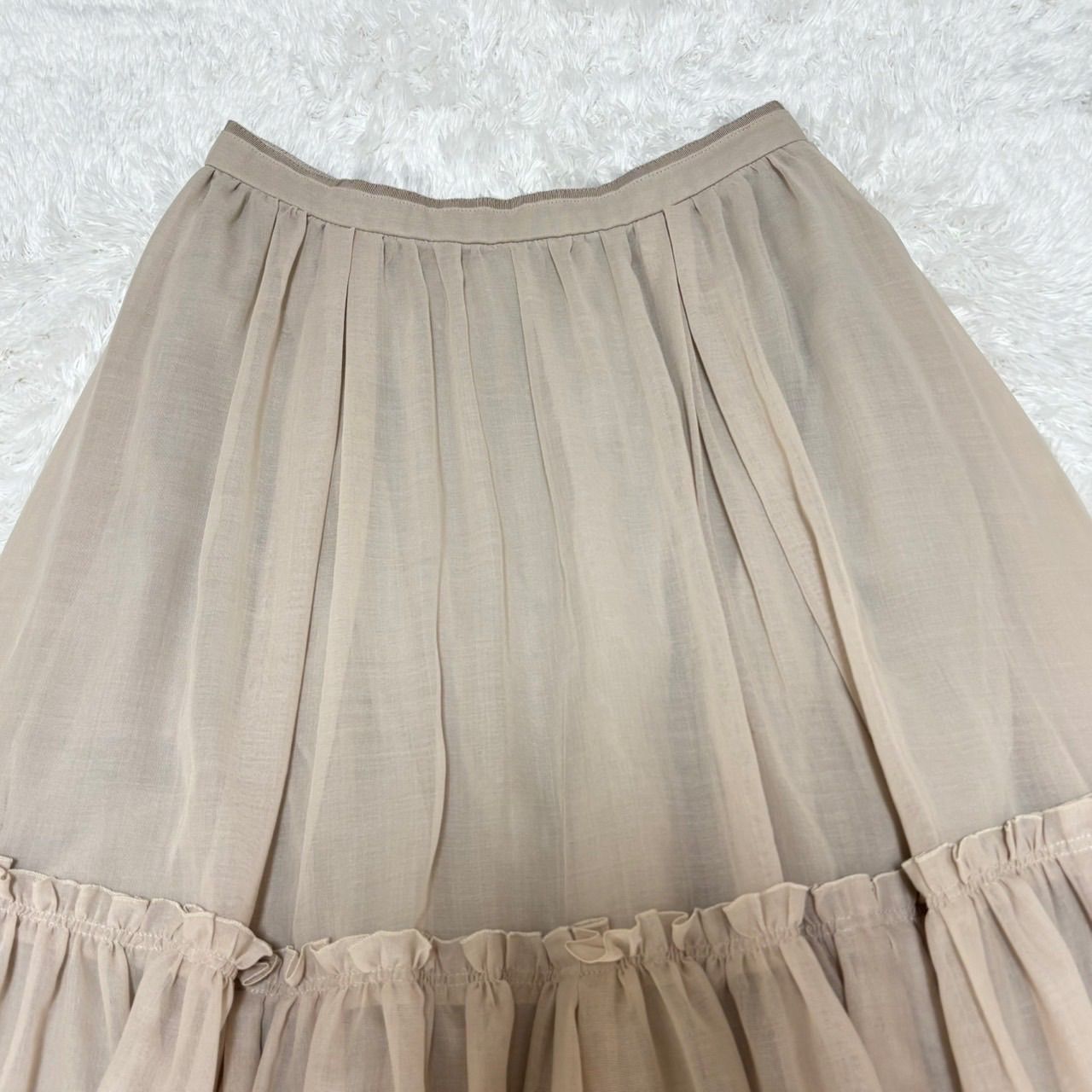 FOXEY ドット チュール スカート Cord Wabe 美品 44176 Skirt 
