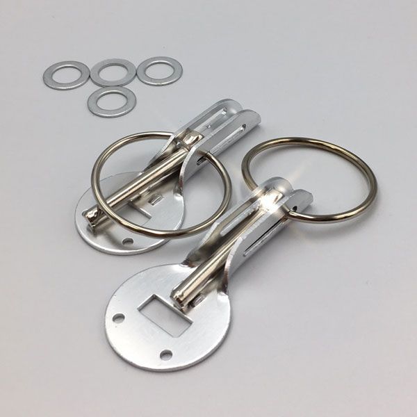 ボンネットピン アルミ軽量 ボンピン シルバー 銀色 種類 フードピン