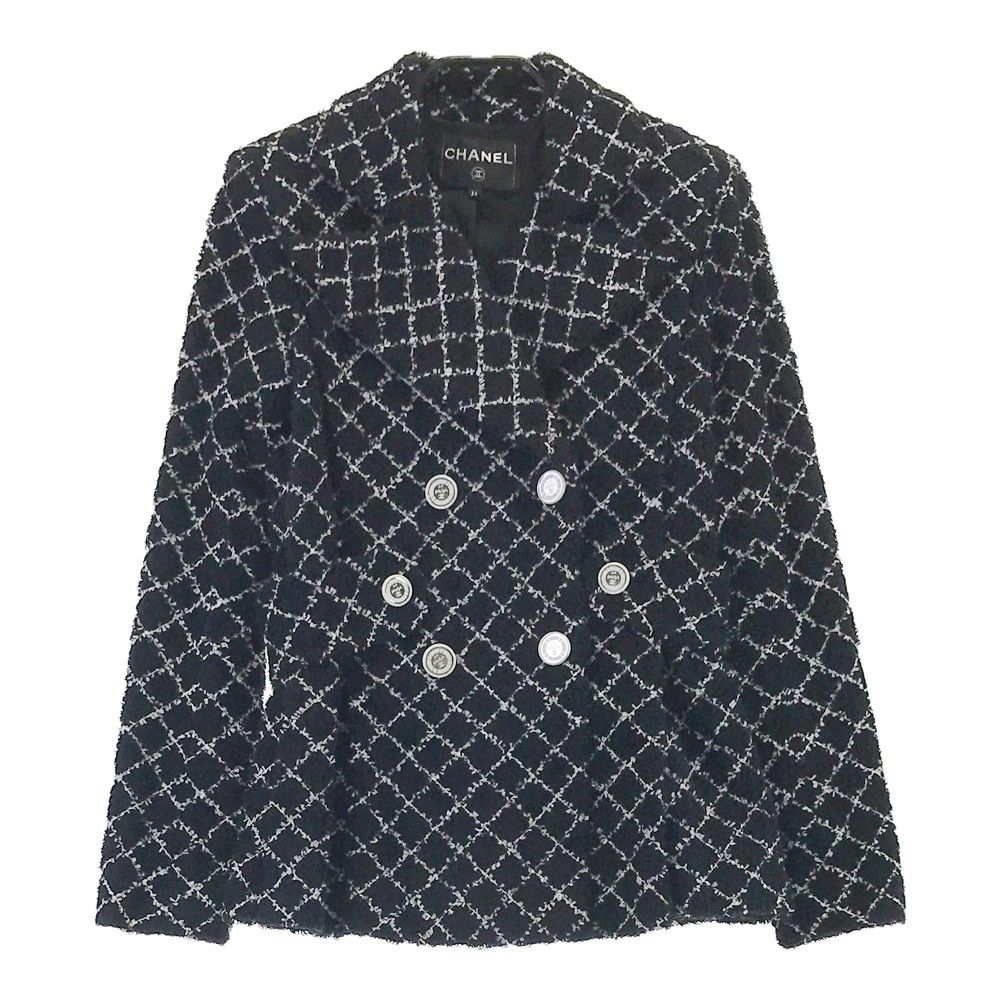 CHANEL シャネル P60278V45845 ツイードジャケット ネイビー系 34 