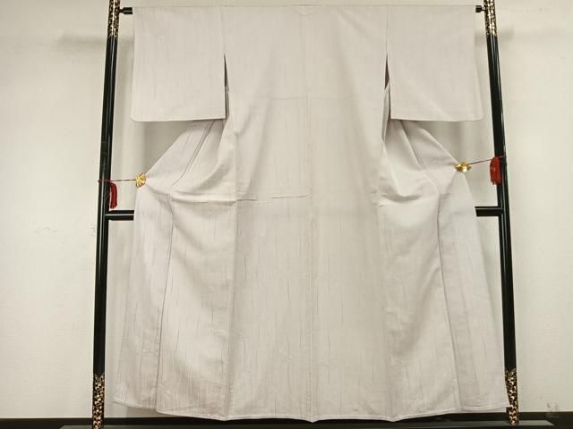 平和屋着物 上質な色無地 単衣 蔦の葉地紋 白菫色 正絹 AABB2158fy