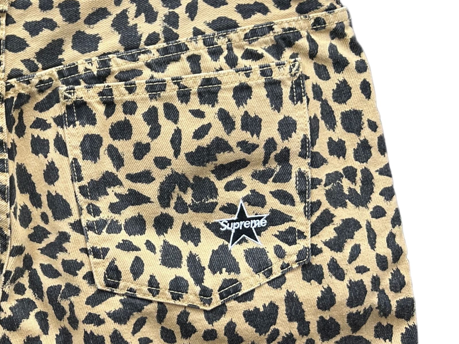 Supreme (シュプリーム) 17SS Washed Denim Shorts Cheetah ショート