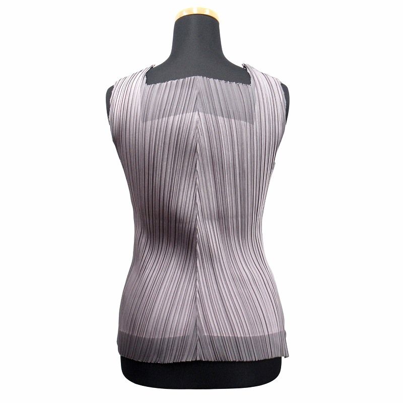 綺麗 イッセイミヤケ FETE プリーツ加工 ノースリーブトップス サイズ02 美品 06ss イッセイミヤケ フェット ISSEY MIYAKE FETE プリーツ
