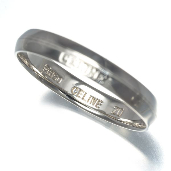 セリーヌ リング ロゴ 20号 Pt850 #169326 - メルカリ 
