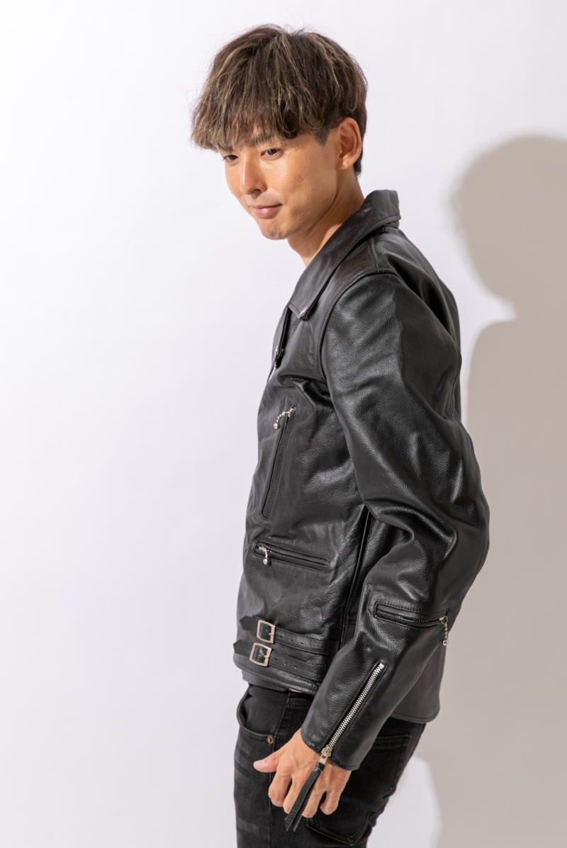 フリーダムレザー 本革 革ジャン メンズ UKタイプ ダブル