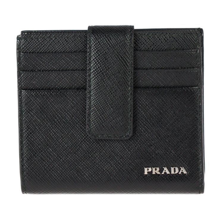 PRADA プラダ 二つ折り財布 2MC063 サフィアーノレザー NERO ブラック 