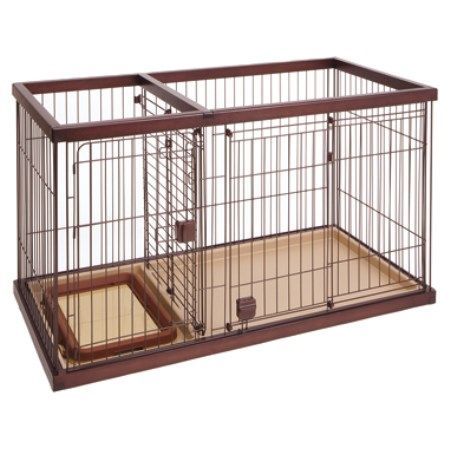 トイレのしつけが出来る ドッグルームサークル ブラウン レギュラー ヤマヒサ Petio 犬用 サークル