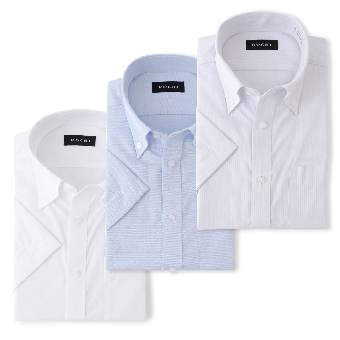 アオキ 半袖 シャツ3点セット 形態安定抗菌防臭加工綿高混率立体縫製ビジネス メンズ