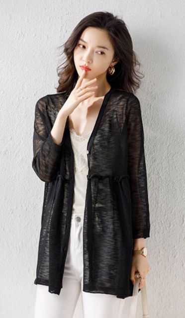 種類22：ブラック/M アウター カーディガン 長袖 かわいい 大人可愛い